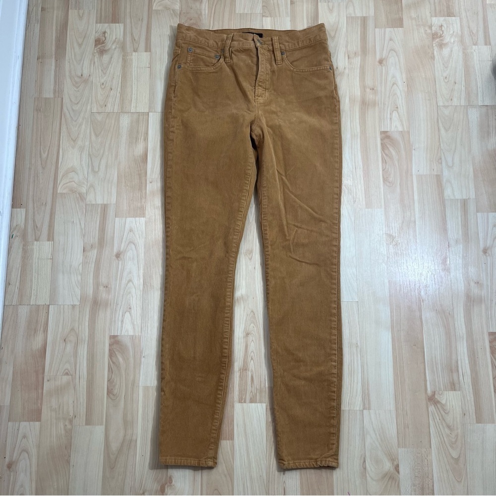 J.Crew Womens‎ 9” High Rise Tan Toothpick Skinny Pants Corduroy Size 26